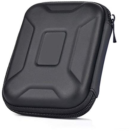 DUBENS Housse de protection antichoc pour disque dur 2,5 compatible avec Western Digital, Seagate, Samsung, Toshiba, câble USB et autres accessoires électroniques Noir