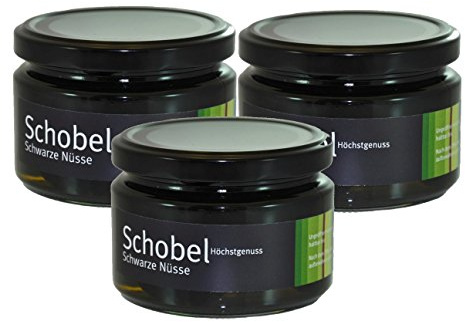 3x 280g Eingelegte Schwarze Nüsse - Walnüsse nach altem Rezept - in einen süßen Kräutersirup eingelegte Schwarze Nüsse