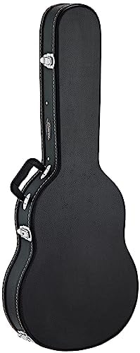 Ortega Guitars Economy Guitar Hardcase - Thinline - Tasche für Klassische Gitarre - Höhe 107 cm - Vinyl, Schwarz (OCCSTD-T)