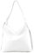 modamoda de T192 Damen Leder Rucksack Schultertasche 2in1 handmade in Italy, Farbe:Weiß
