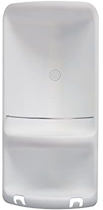 Gedy G-Caesar Mensola angolare Doccia, mensole Doccia 2 Ripiani Colore Bianco, Misure 47,3X22,6X16 CM & 0,45 kg, Realizzata in Resina e Acciaio Inox, Anni di Garanzia 2, Design R&S