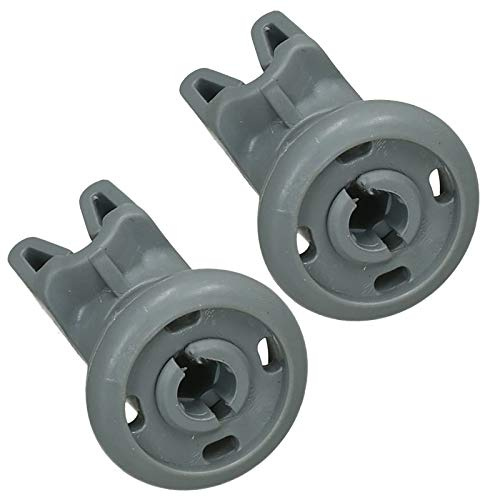 SPARES2GO Upper Basket Wheels For Howden & Lamona Dishwasher (Pack of 2, Diameter 24mm)