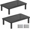 BONTEC Metal Monitor Stand, Ergonomic Height Adjustable Computer Monitor Riser for Desks with Cable Management for Computer, iMac, PC up to 20KG(2 Pack)