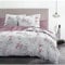Home Linge Passion, Housse de Couette - 3 Pièces, 100% Coton - 57 Fils, 2 Personnes - 220 x 240 cm, Pompadour Blanc & Vieux Rose HP62667