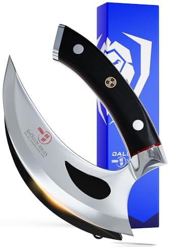 Dalstrong Ulu - 6,5 - Couteau à herbe à bascule - Série Shogun - AUS-10V japonais Super Steel - Poignée G10 - avec gaine
