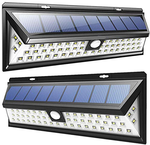Ruiqas Faretto solare senza fili a LED per esterni 54 LED super luminoso impermeabile con sensore del corpo 3 modalità di illuminazione