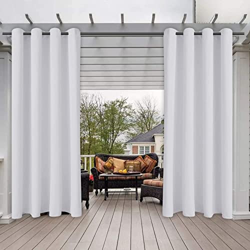 AIYOUVM Outdoor Vorhang Wetterfest, Pergola, Wintergarten Sonnenschutz, mit Ösen,Einfache Wartung, für Balkon Terrasse Veranda Pergola Gartenlaube-132x213cm
