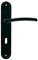 domino PRESTO BLACK BB-Buntbart 72 - Juego de manillas para puertas de habitaciones, placa larga, color negro