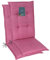 LILENO HOME Gartenstuhl Auflagen als [2er Set - Hochlehner] in Pink - Bequeme Liegen als Sitzauflagen für Gartenmöbel - Stuhlkissen für Gartenstühle und Klappstühle