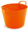 Neat Plastics 42L Flexi Tubs 1 Pack - Versatile Large Garden Tubs with Handles, Handy Builders Buckets Heavy Duty, Ideal Bath Bucket & Flexi Bucket, Durable Flexible Buckets for Home & Garden (Orange)