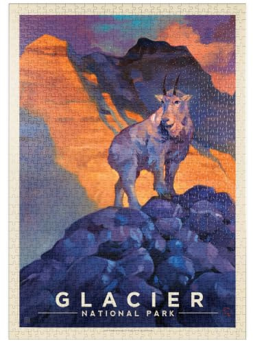 MyPuzzle Glacier National Park: Mountain Goat - Premium 1000 Teile Puzzle - MyPuzzle Sonderkollektion von Anderson Design Group
