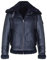 Infinity Leather Herren schwarze Lammfell Bomberjacke RAF B3 echtes Lammfell Leder Motorradfahrer