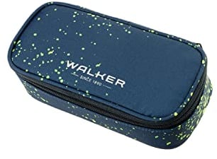 Walker 49113-373 - Schlamperbox Neon Splash, Federmappe mit geräumigem Hauptfach, doppelseitiger Trennwand mit 20 Stiftfächern, Zippfach und robustem Reißverschluss