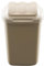 Home Centre Flip Top Plastic Waste Bin 15 Litre Cappuccino Kitchen Office School Work Recycling Disposable Trash Dispenser Household Recyclable Rubbish Bin Easy Cleaning