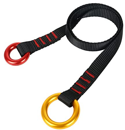 Arborist Friction Saver Tree Climbing Gear-Retrievable Anchor Loop Belt,Outdoor Climbing Tree Wire Lanyard Anchor Loop Belt with Two Hanging Rings for Garden High-altitude Work-110cm (Simple Type)
