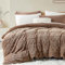 Lanqinglv Plüsch Bettwäsche 200x200 Khaki Fleece Flanell Flauschig Winterbettwäsche Sherpa Warme Getuftet Cashmere Touch Kuschelige Bettbezug mit Reißverschluss und 1 Kissenbezug 80x80 cm