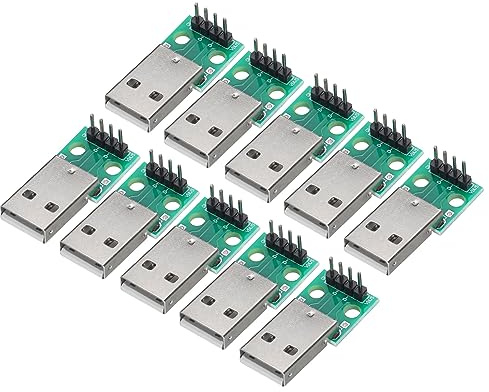 QUARKZMAN 10 pcs USB Éclatement Carte USB 2.0 vers DIP Adaptateur Carte Mâle Prise 4 Broches 2,54 mm avec Broche En-tête