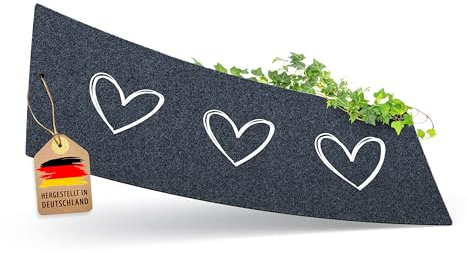 ElbFuchs® Tapis entrée intérieur 75x30 cm avec cœurs | Lavable en Machine, antidérapant, Absorbant, adapté sous Porte et Usage extérieur