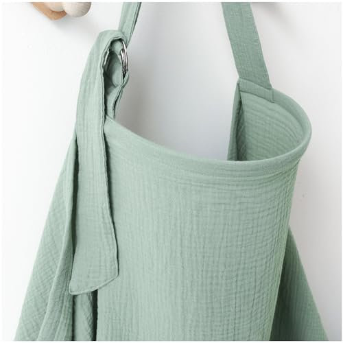 MairMore Muslin Nursing Covers for Breastfeeding, Privacy Breast Feeding Cover with Arch Neckline for Mom and Baby, Breathable & Soft Nursing Apron Multi-use Stroller Cover