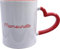Mug MAMOUNETTE anse cœur rouge, idéal pour la fête des mères, mariage, anniversaire, cadeau...