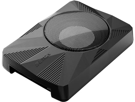 Eton USB 8 AR - subwoofer Attivo sottosella Molto Compatto da 20 cm / 8 Pollici per Auto e Camper, potenti Bassi sottosella Attivi con Amplificatore, woofer a Lunga gittata, 160 Watt