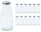 Vitrea 12 leere Glasflaschen 250ml Schraubverschluss Silber - Milchflaschen, Saftflaschen, kleine Flaschen zum Befüllen mit Deckel - für Milch, Saft, Smoothies, Öl - 12 Stück, TO43, Hansa
