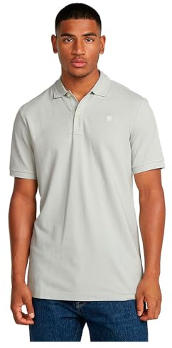 G-STAR Herren Dunda Overdyed Slim Poloshirt, Grau (gs Mercury D11595-5864-G987), L