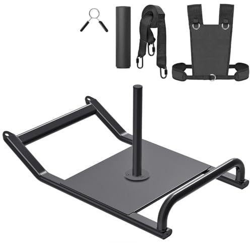 BeneLabel Gewichtsschlitten, Gewicht Schlitten Training Pull Push Sportliche Übung Ausrüstung für Fitness Krafttraining Geschwindigkeit Stärke Verbesserung mit Widerstand Gurtzeug, Horizontalar Griff