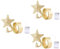 Ciieeo 3St Weihnachtsdekoration Fairy Lights fairylights Stern-Weihnachtsbaumkrone Stern für Weihnachtsbaum Golddekor weihnachtsstern baumspitze beleuchtet Baumspitze mit Lichtern Stoff
