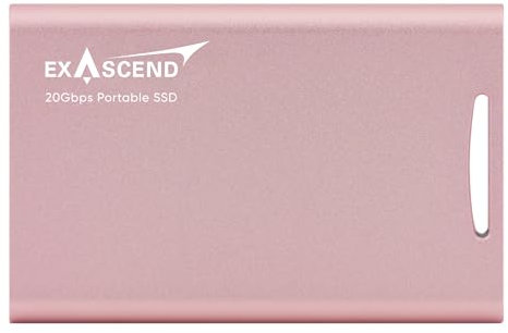 Exascend Element External SSD 2TB, USB3.2 Gen2x2 Portable SSD 20Gbps External Solid State Drive, up to 2000MB/s, Metal Design, Supports 4K ProRes 60fps Direct Recording For iPhone 15 Pro & Pro Max