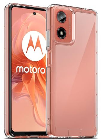 Liisooka Case for Motorola Moto E14/Moto G24, Military Grade Drop Protection Phone Case, Yellowing Resistant, Anti-Scratch Hard PC Back, Shockproof Hard Ultra-Thin Protective Cover, Clear