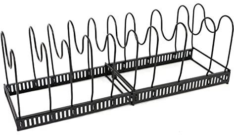 Yagosodee Erweiterbarer Topf- und Pfannen-Organizer mit 10 Trennwänden, Topfdeckel-Organizer
