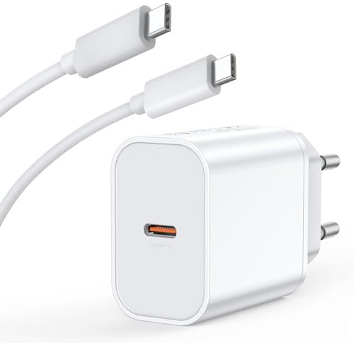 45W Chargeur USB C Rapide for iPhone 16 15/16 15 Pro/16 15 Pro Max/16 15 Plus/iPad Pro/iPad Air, Samsung S23 S22 S21, Prise Adaptateur et Type C 2M Cable Secteur Fast Charger