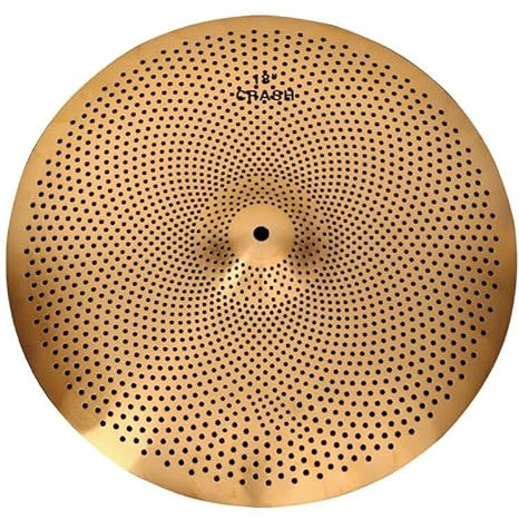 Schlagzeug Beckensatz 14/16/18/20 Silber/Gold Trommelbecken Silent Becken Set Jazz Drum Becken(Gold,18 Inch)