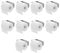Veemoon 10pcs Dollhouse Bathroom Paper Accessories 1:12 Scale Dollhouse Decoration Miniature Toilet Paper Roll with Holder Set Diy Doll House Scene Props for Toilet Tiny Storage Rack