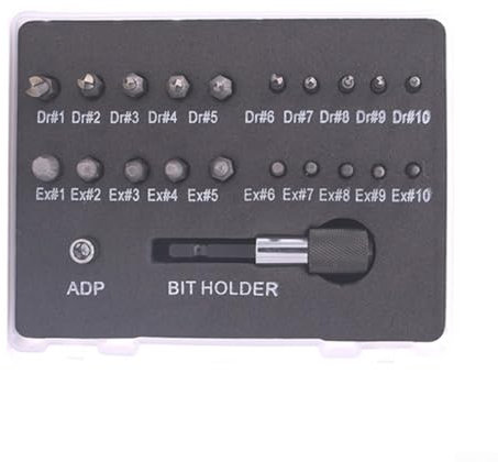 Screw Remover Tool Kit with 10 Drill Bits and Extractors for Removing Stripped and Broken Screws