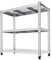 Mesa de Trabajo, Cocina, Acero Inoxidable, 3 estantes, Carga de 90 kg, Estante de Acero Inoxidable, Cocina, hostelería, Mesa para la preparación de Platos y hoteles, Ahorro de Espacio