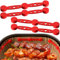 Air Fryer Silicone Magnet Clips 4-Pack (Upgraded Red) - Heat-Resistant Safety Buckles to Secure Parchment Liners | Prevent Paper Burning & Food Covering | Universal Fit for All Iron-Basket Models