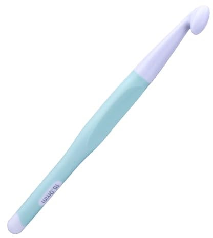 Gosknor Large Crochet Hook, 15mm Plastic Big Crochet Hook for Chunky Yarn with Ergonomic Handle Professional Weaving Tool for DIY Knitting Supplies Blankets Shawl Carpet