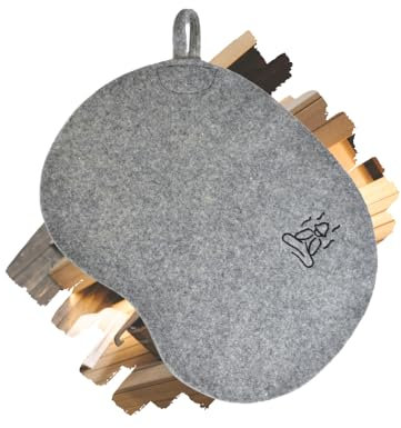 Premium Wool Sauna Seat Cushion Pad – Handmade Gray Felt Heat Protector Insulated Mat for Bench, Chair, or Floor in Finnish, Russian, Infrared, Steam & Dry Saunas – Home Spa & Banya Accessory