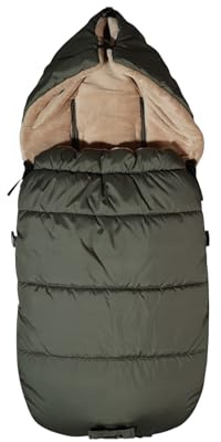 Akiko Thermo Kinderwagen Fußsack, 100 x 45 cm, Universell Passend, Waschbar, Grau (khaki)