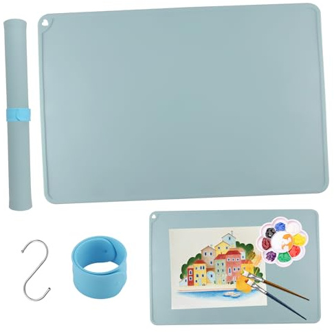 Xbessc Sous Main de Peinture en Silicone 60 x 40cm Sous Main Bureau Enfant