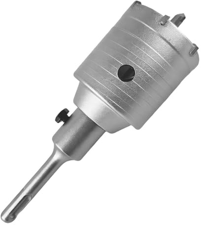 Fresa a Tazza Punta Da Trapano SDS PLUS Carotatrice per Cemento Muro 60MM | Tazza Set per Condizionatori Mattoni Calcestruzzo