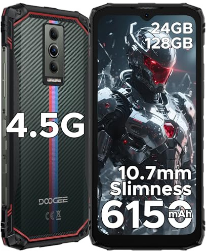 Blade10 Energy Movil irrompible 4.5G, 24GBRAM+128GBROM (TF 2TB) 6,56HD Android 15 Teléfono Móvil Resistente 6150mAh Batería, Octa Core, 16MP Cámara Widevine L1 Smartphone IP68IP69K/GPS/Face ID