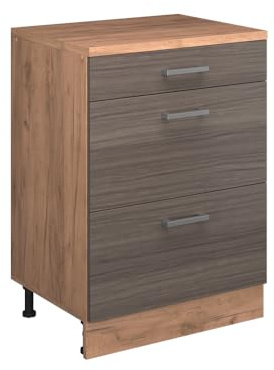 Vicco Erweiterungskommode Rion, Edelgrau/Goldkraft Eiche, 60 x 46 cm