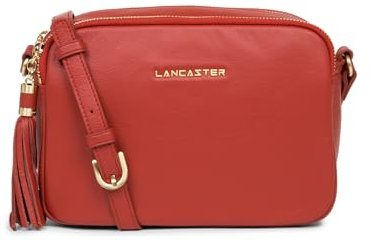 LANCASTER | Mademoiselle Ana - Sac Trotteur Cuir de Vachette Pleine Fleur Rouge