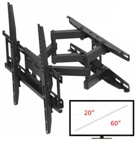 Staffa Braccio Porta TV Full Motion 20 30 32 40 42 44 46 48 50 52 55 60 Pollici