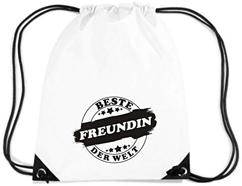 Shirtinstyle Turnbeutel, Meine Beste Freundin Der Welt, Gymsack, Tasche, Beutel, Farbe Weiss