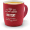 printplanet® - Kaffeebecher mit eigenem Text graviert - SoftTouch Tasse mit Wunschtext - Matt-gummierte Oberfläche - Farbe Rot - Motiv: Positive Eigenschaften