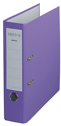Centra Standard-Ordner (grauappe RC, mit PP-Folie kaschiert, A4, 8 cm Rückenbreite, Chromos) violett, 20 Stück